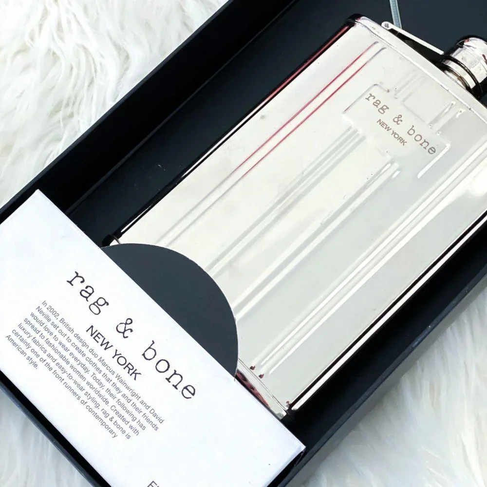 NIB Rag & Bone New York x Neiman Marcus x Target Stainless Steel Flask Gift Set
